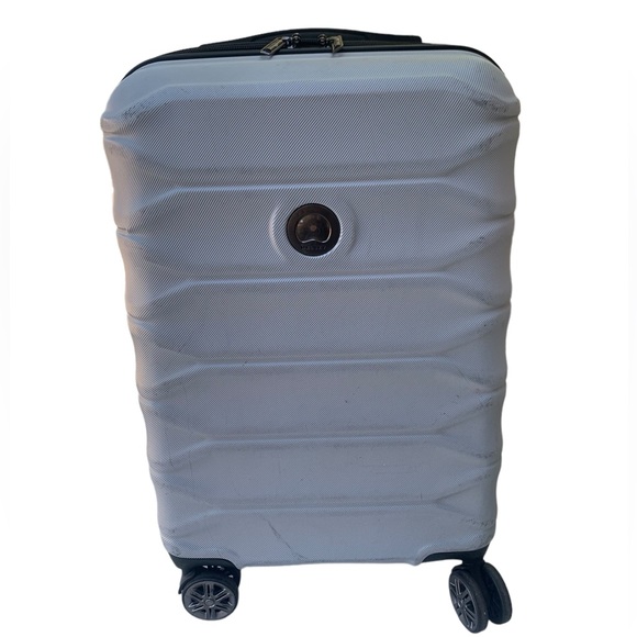 Delsey Other - Delsey Rolling 4 Wheel Hardcase Carry On Luggage White Metallic